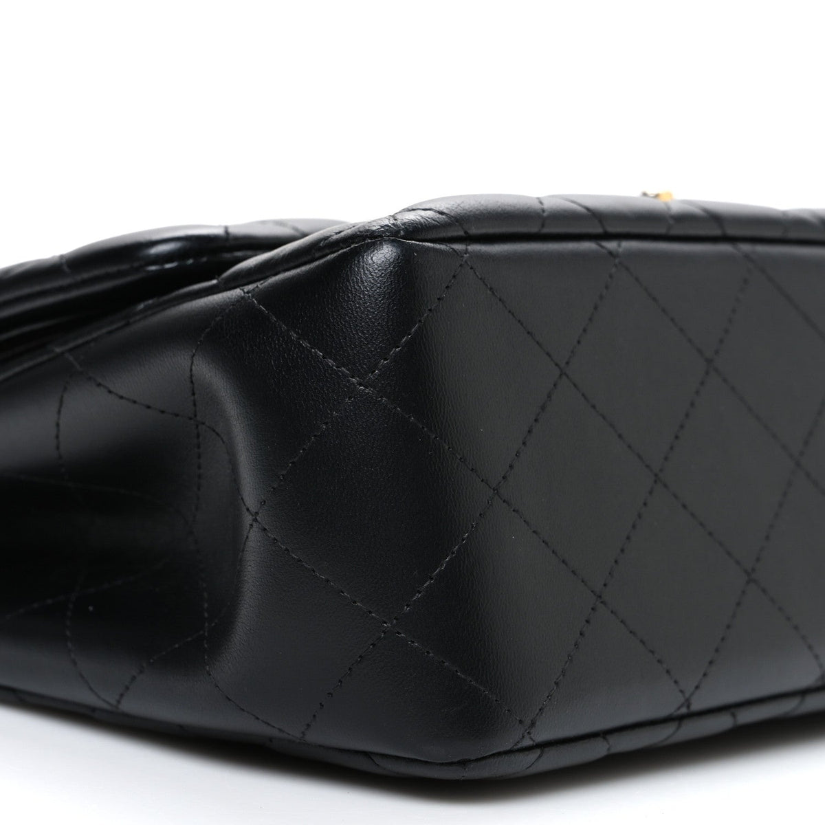 Lambskin Quilted Jumbo Double Flap Black At My store