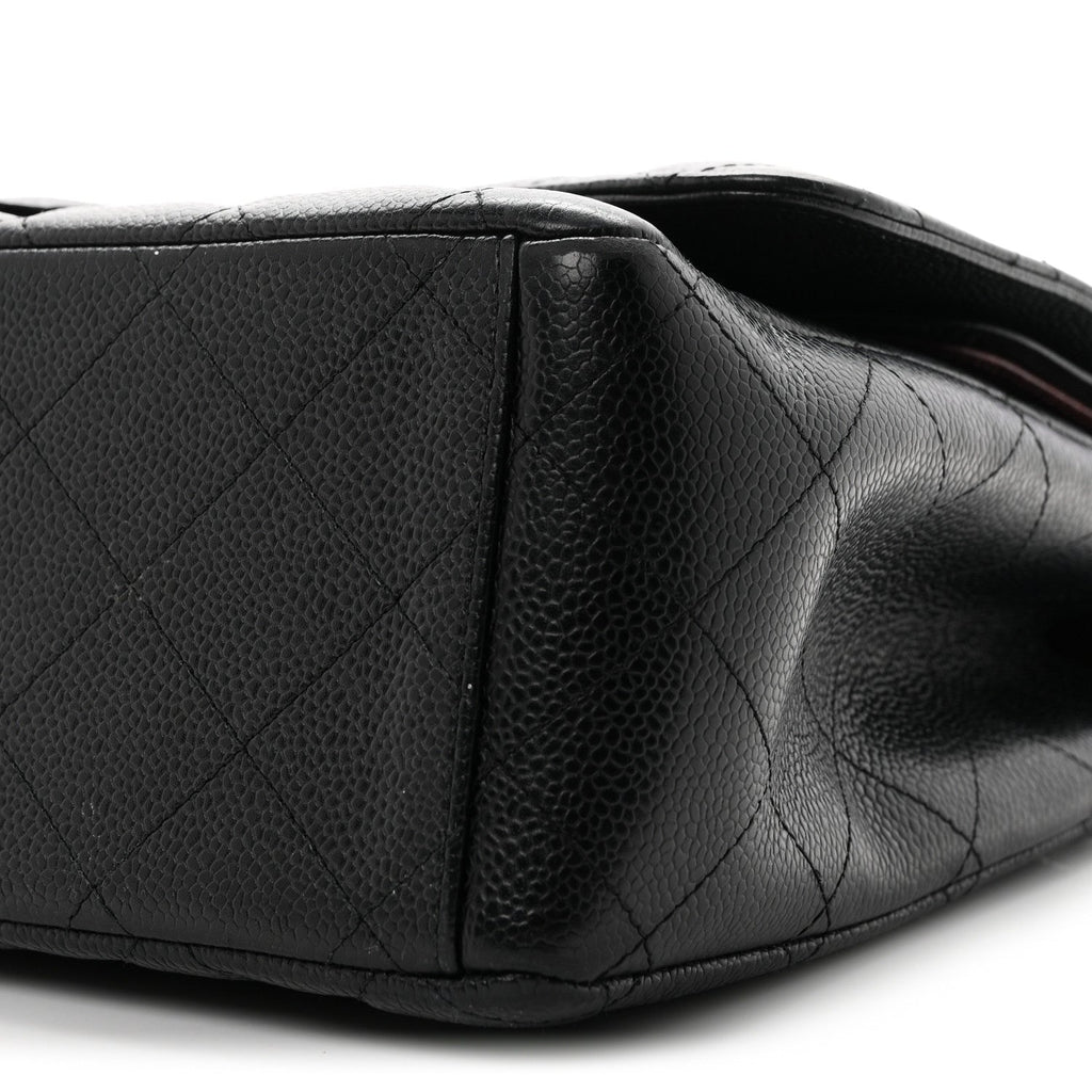 Caviar Quilted Maxi Double Flap Black At My store