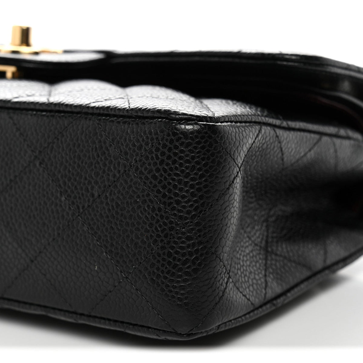 Caviar Quilted Small Double Flap Black At My store