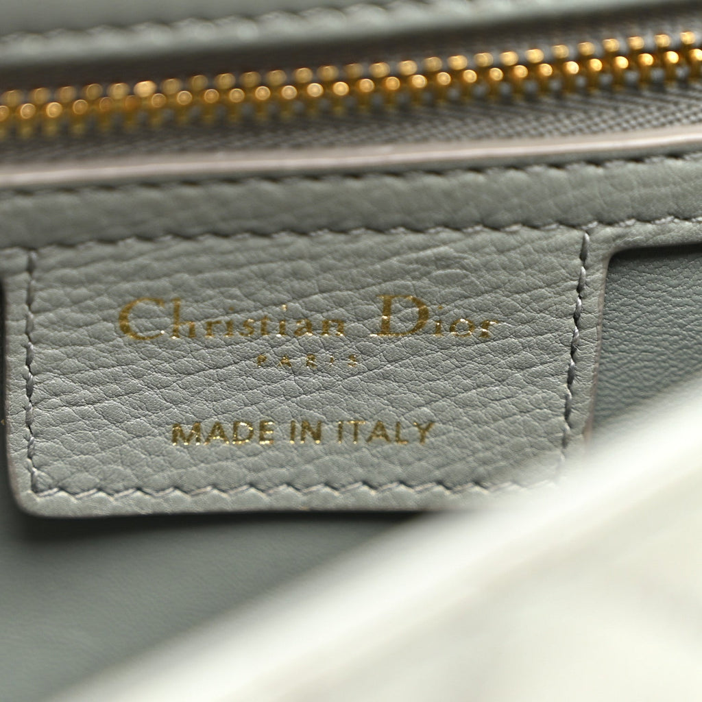 Calfskin Cannage Small Caro Bag Grey AT My store