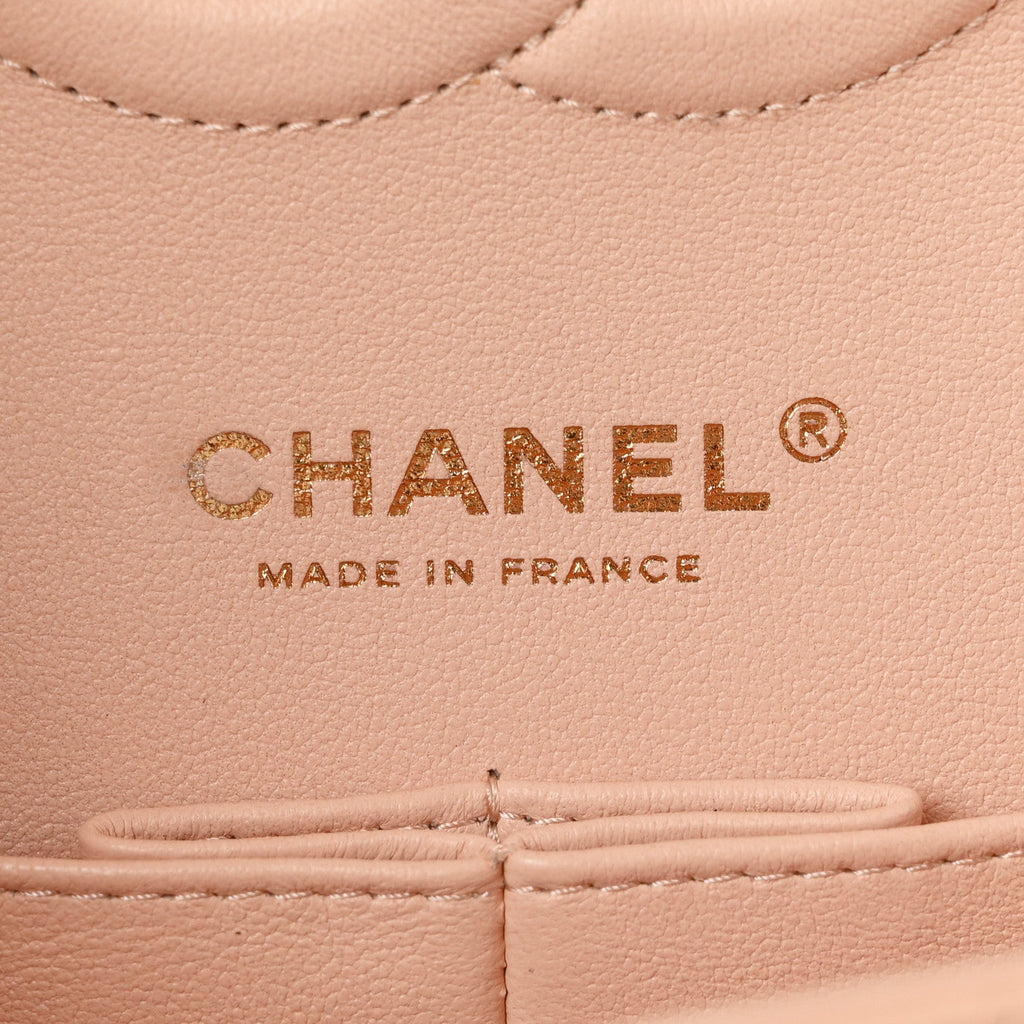 Caviar Quilted Medium Double Flap Light Pink At My store