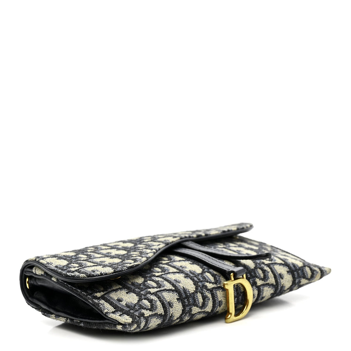 Oblique Saddle Chain Long Wallet Blue AT My store