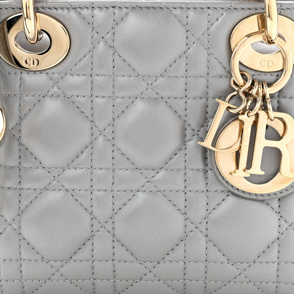 Lambskin Cannage Mini Lady Dior Gray Opaline Gray Opaline AT My store
