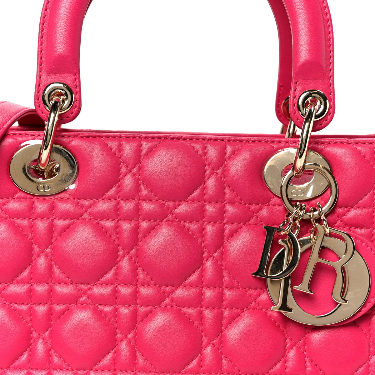 Lambskin Cannage Medium Lady Dior Pink AT My store