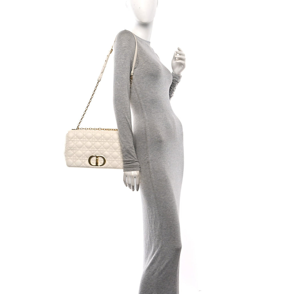 Grained Calfskin Cannage Large Caro Bag Latte AT My store