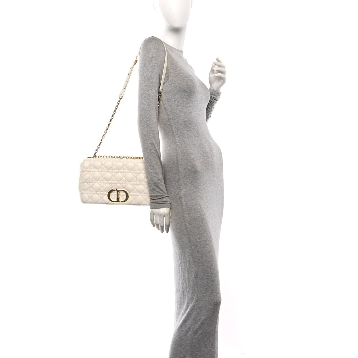 Grained Calfskin Cannage Large Caro Bag Latte AT My store