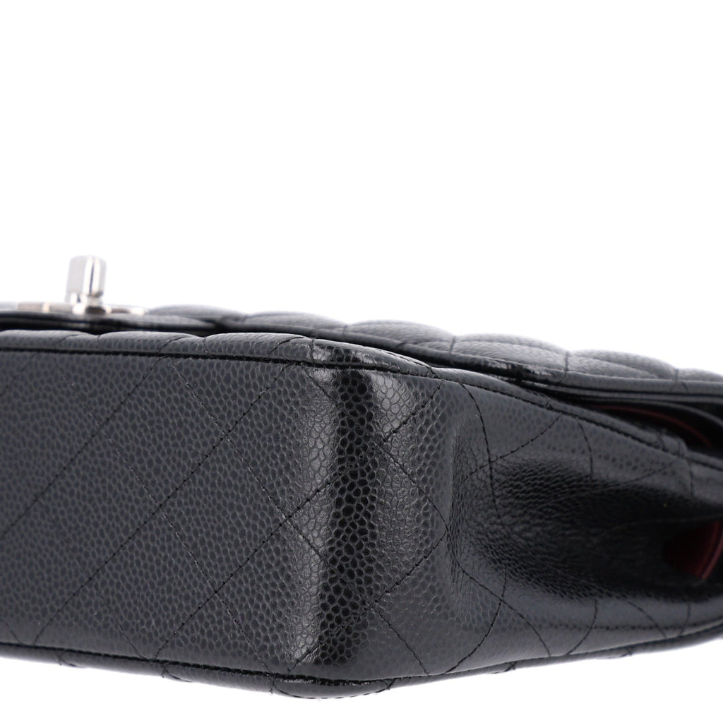 Caviar Quilted Medium Double Flap Black At My store
