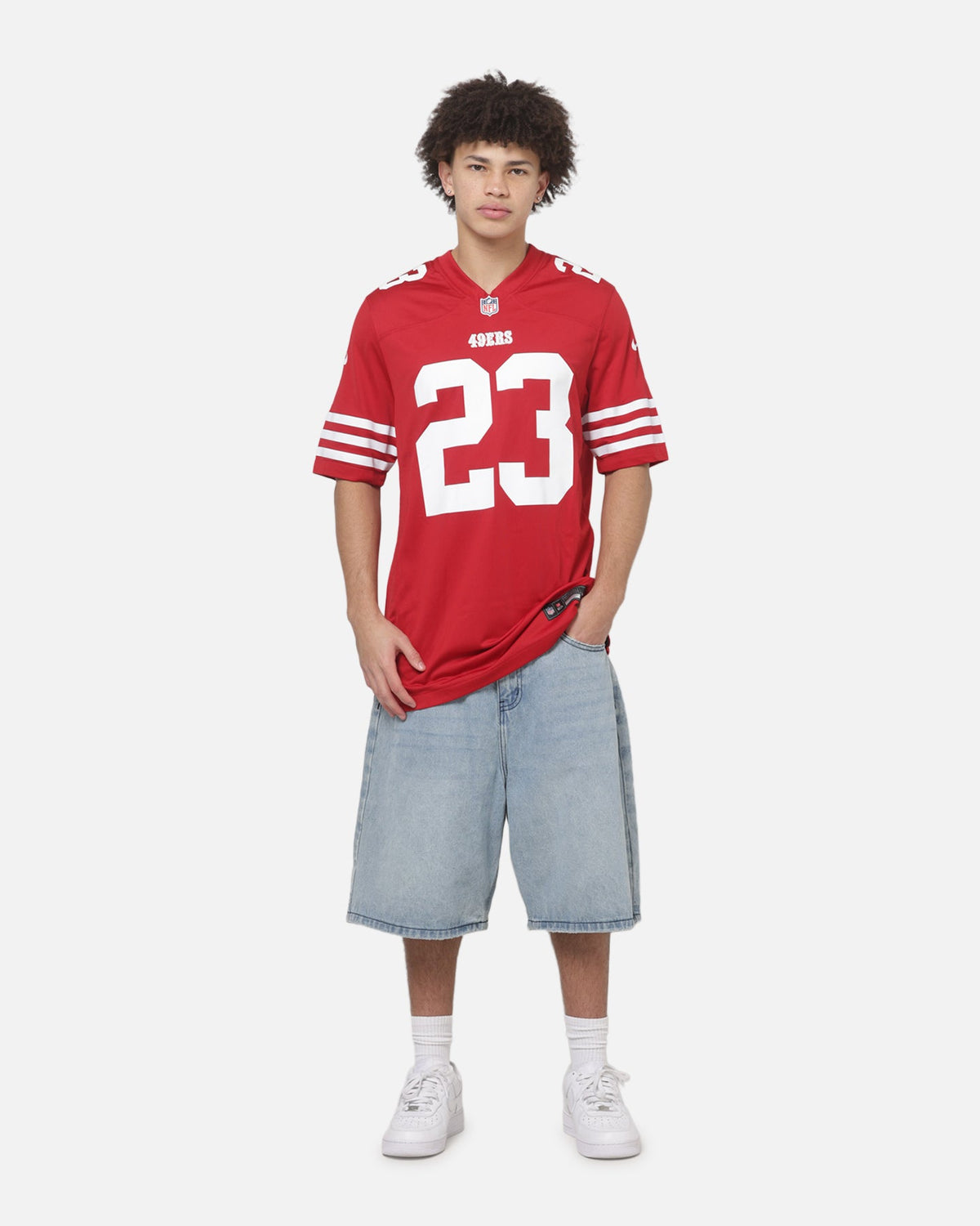 Top Seller Nike San Francisco 49ers Christian McCaffrey #23 Home Game NFL Jersey Gym Red