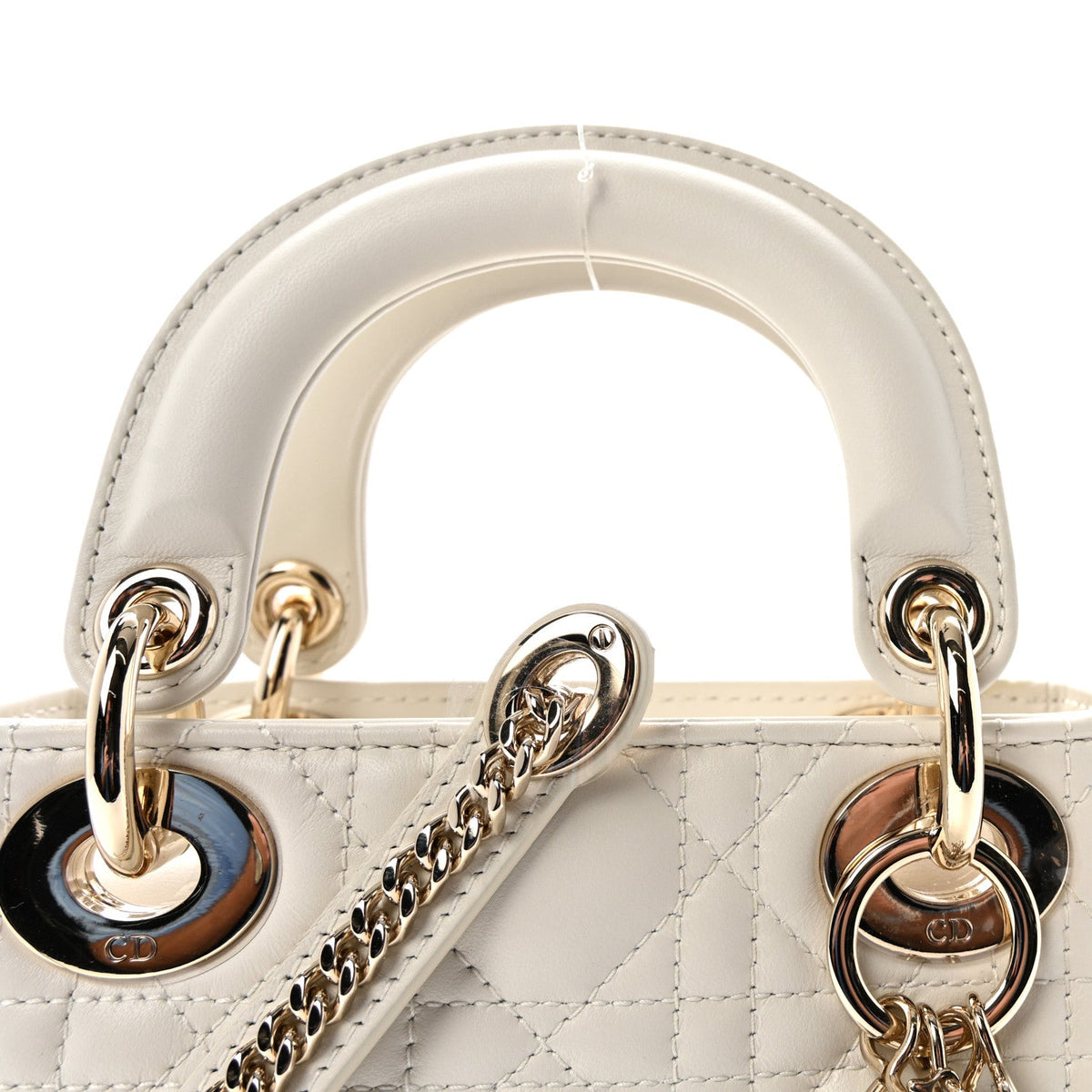 Lambskin Cannage Mini Lady Dior Latte AT My store