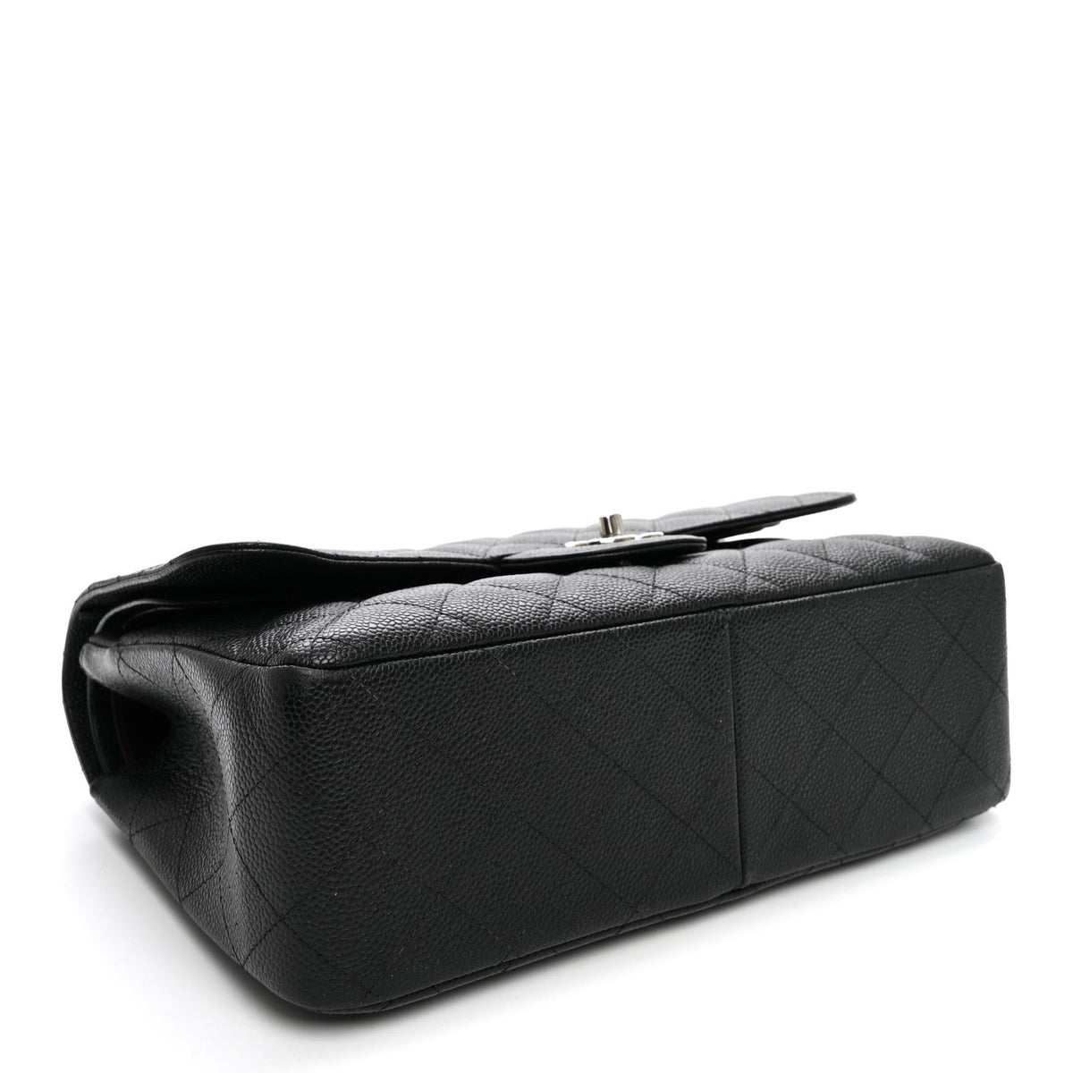 Caviar Quilted Jumbo Double Flap Black At My store
