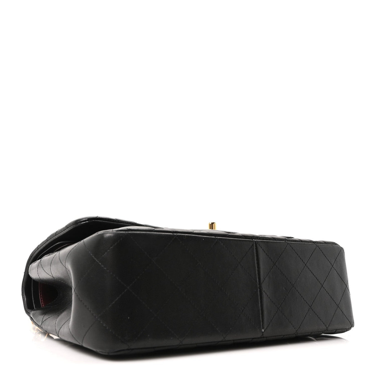 Lambskin Quilted Jumbo Double Flap Black At My store