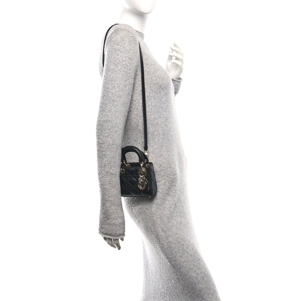 Lambskin Cannage Micro Lady Dior Black AT My store