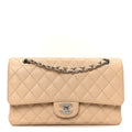Caviar Quilted Medium Double Flap Beige At My store