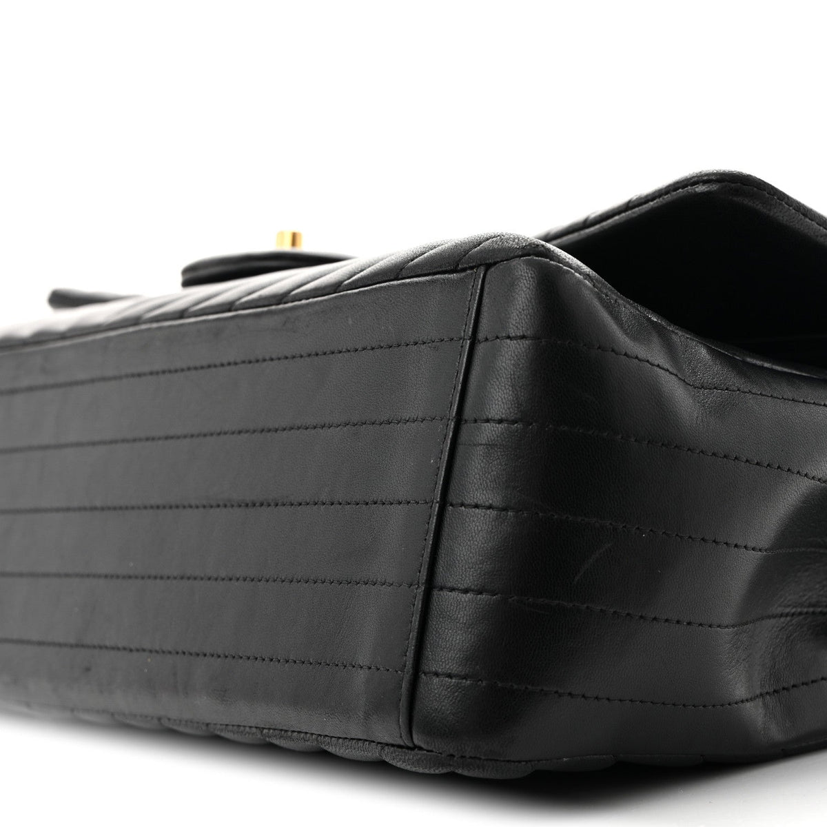 Lambskin Chevron Quilted Maxi Double Flap Black At My store