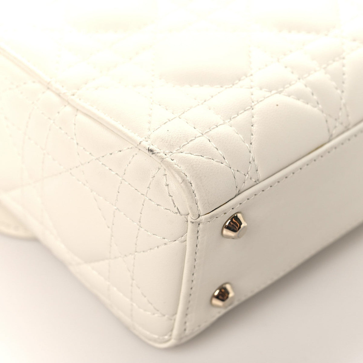 Lambskin Cannage Mini Lady Dior White AT My store