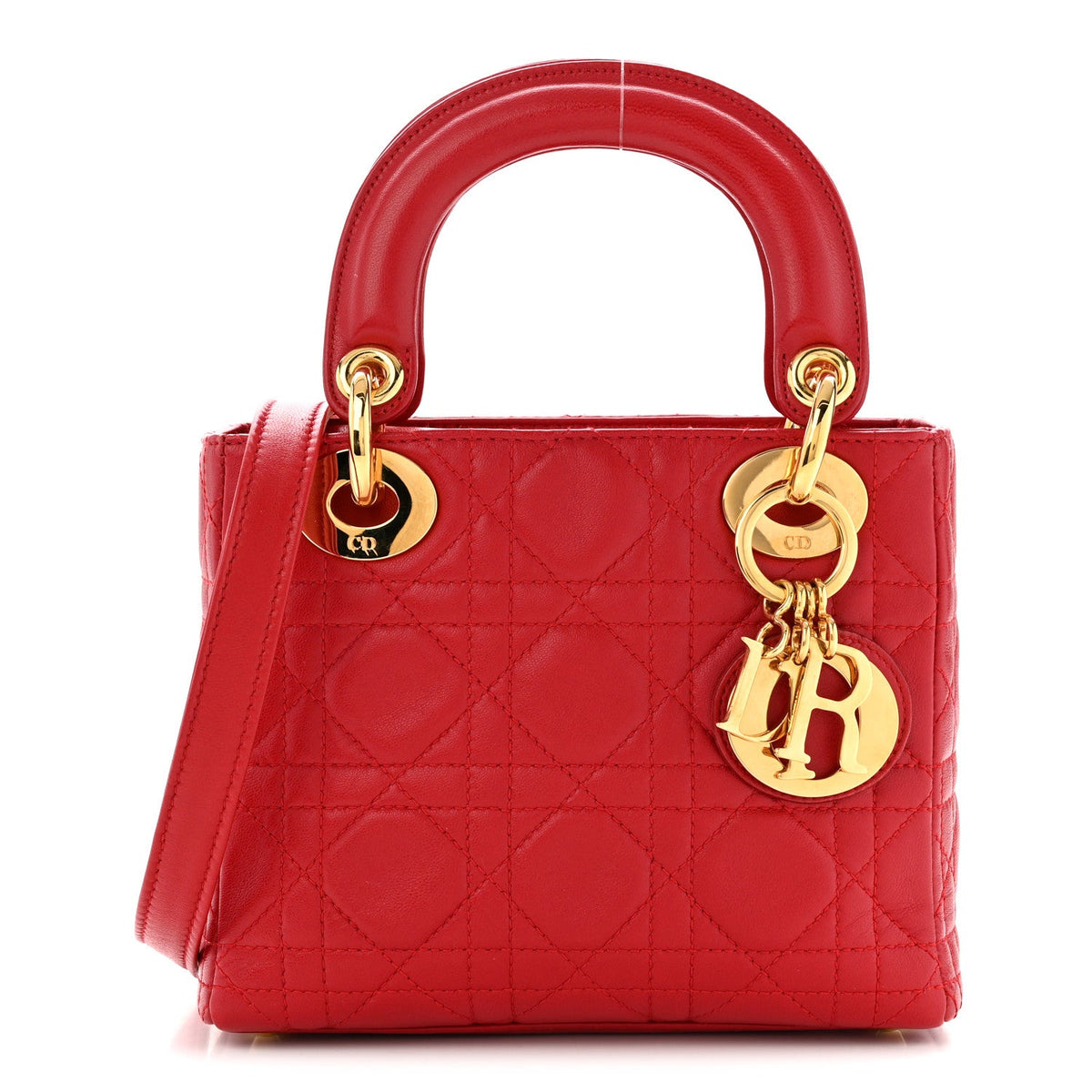 Lambskin Cannage Mini Lady Dior Red AT My store