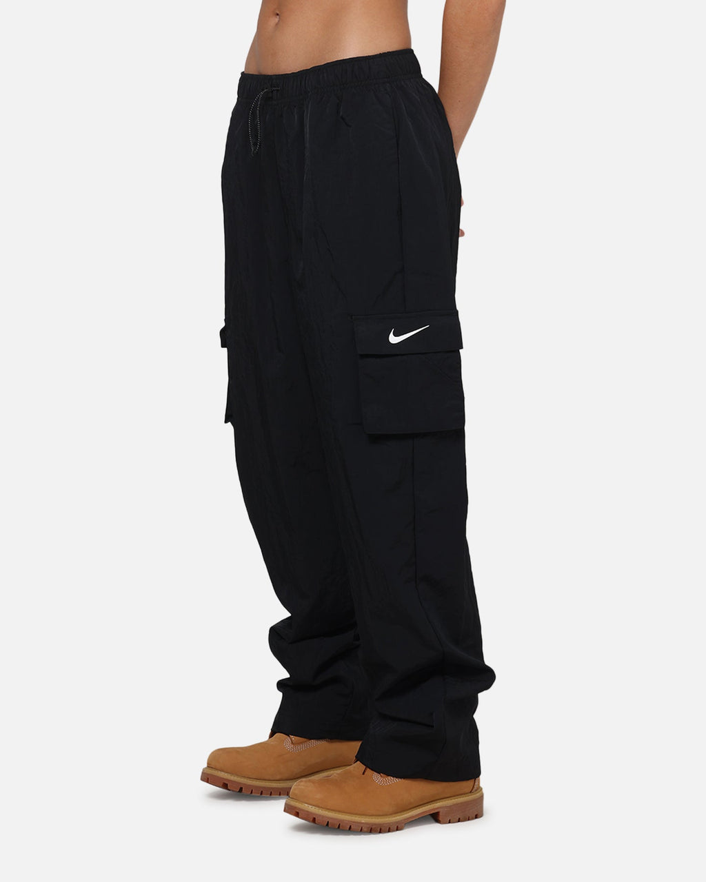 Top Seller Nike Women's Sportswear Essential High-Rise Woven Cargo Pants Black/White