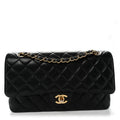 Caviar Quilted Medium Double Flap Black At My store