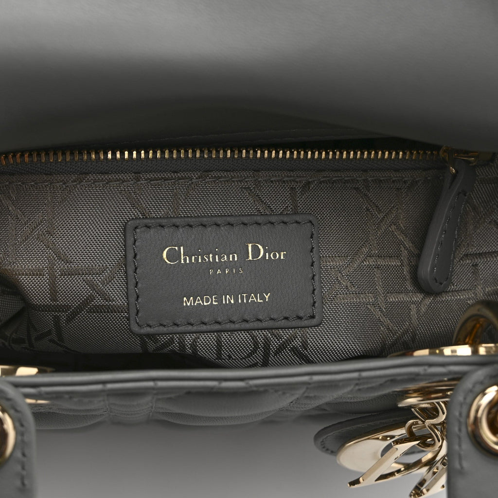 Lambskin Cannage Small My ABCDior Lady Dior Grey AT My store