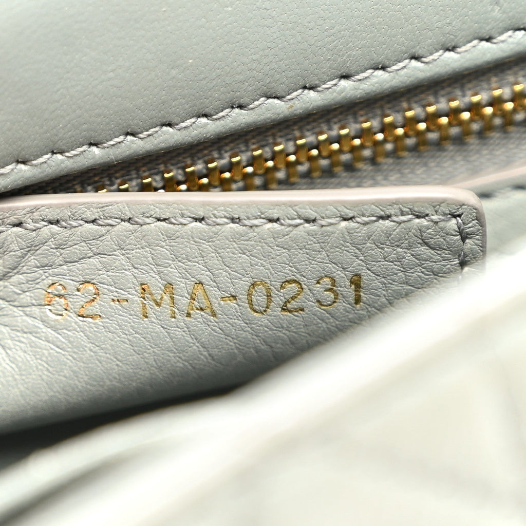 Calfskin Cannage Small Caro Bag Grey AT My store