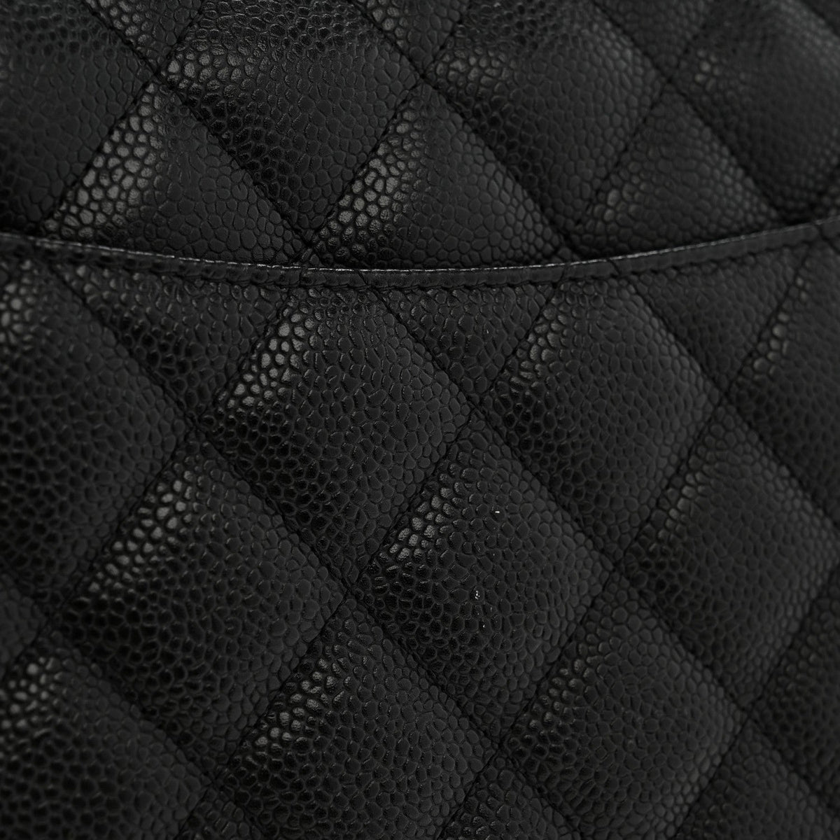 Caviar Quilted Jumbo Double Flap Black At My store