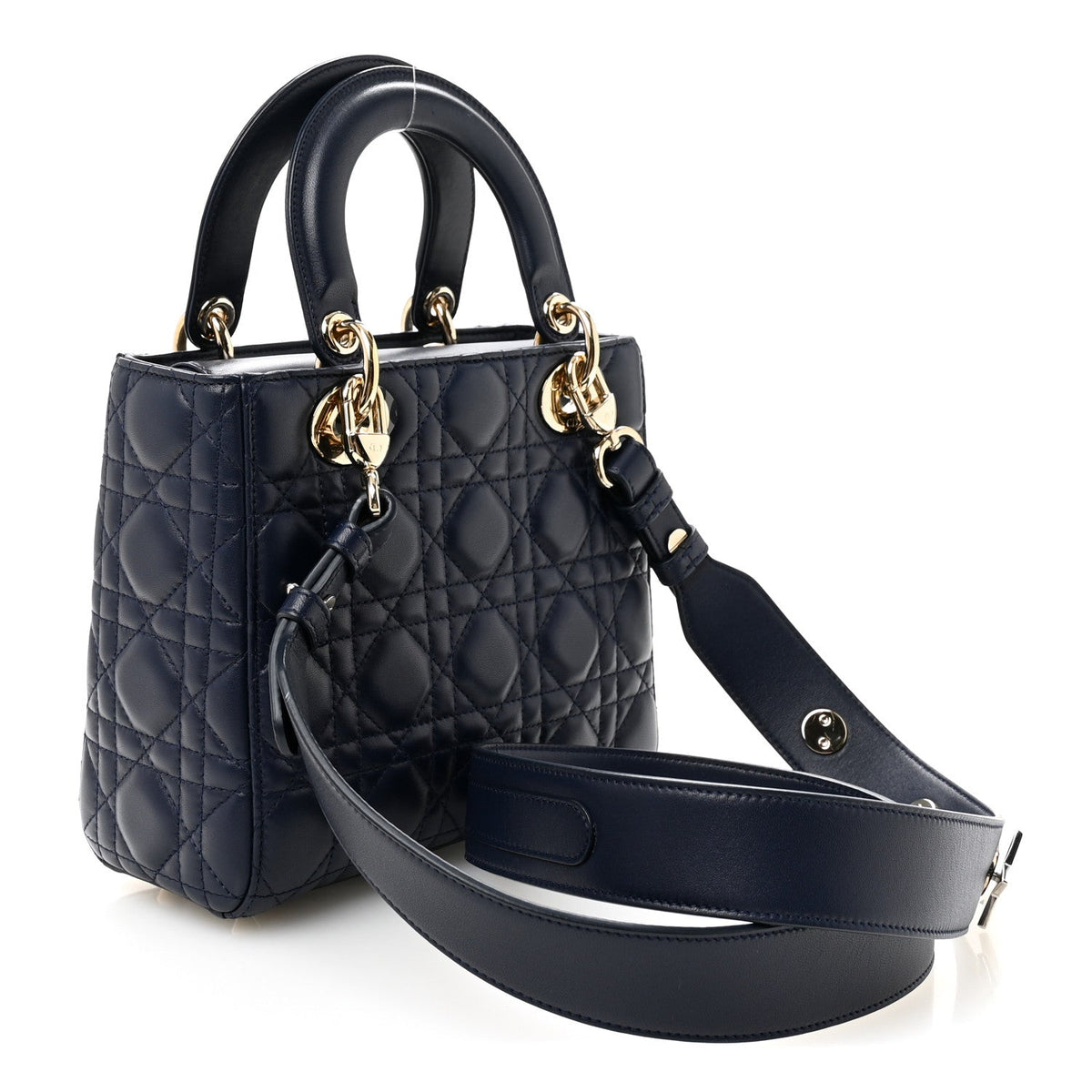 Lambskin Cannage Small Lucky Badges My Lady Dior Navy AT My store