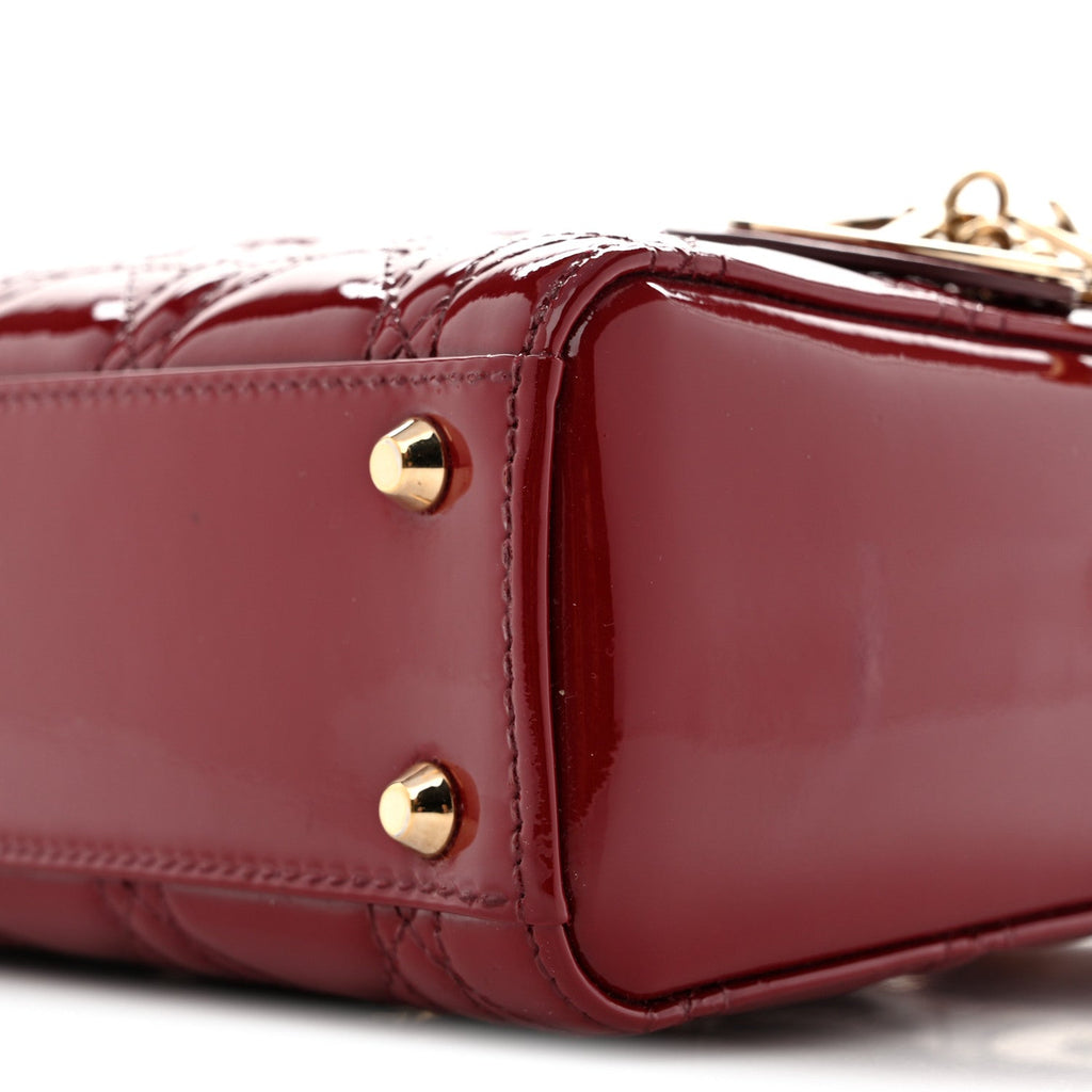 Patent Cannage Mini Lady Dior Red AT My store