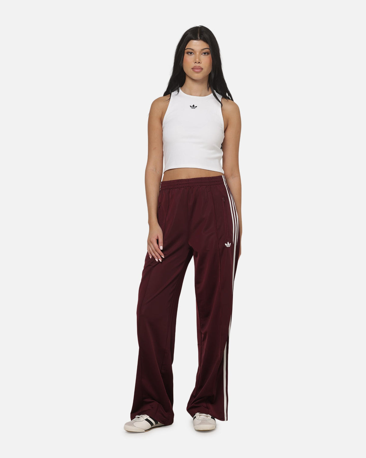 Best-Selling Adidas Women's Firebird Trackpants Maroon/Cream
