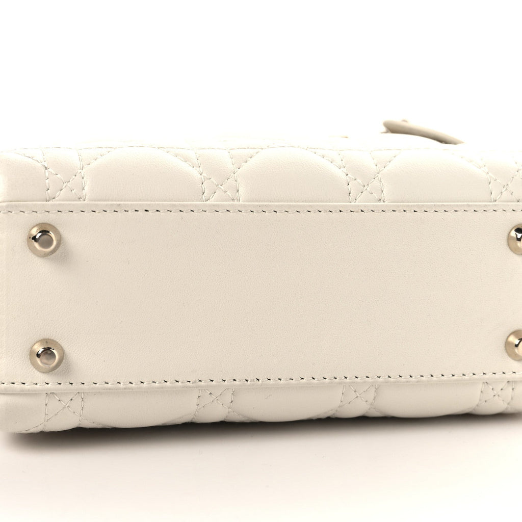 Lambskin Cannage Mini Lady Dior White AT My store