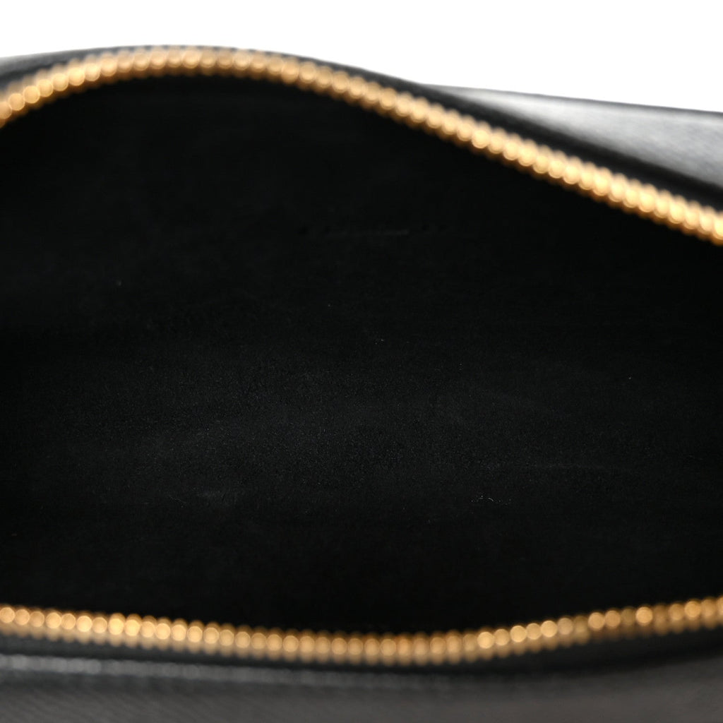 Grained Calfskin Caro Double Pouch Black AT My store