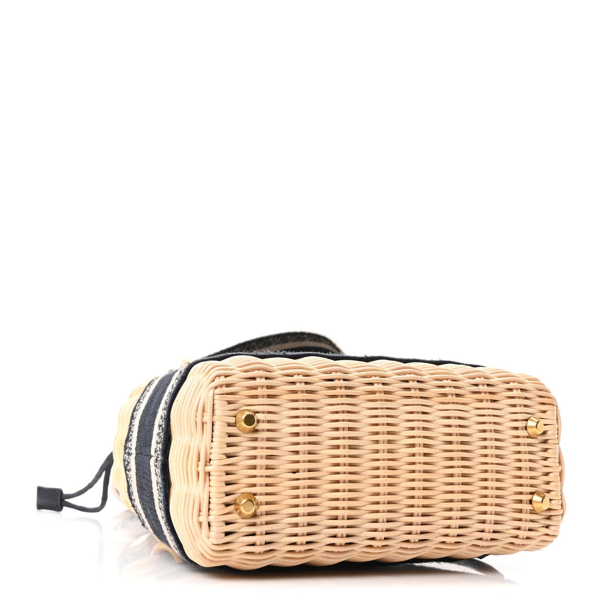 Wicker Oblique Mini Lady Dior Bag Blue AT My store