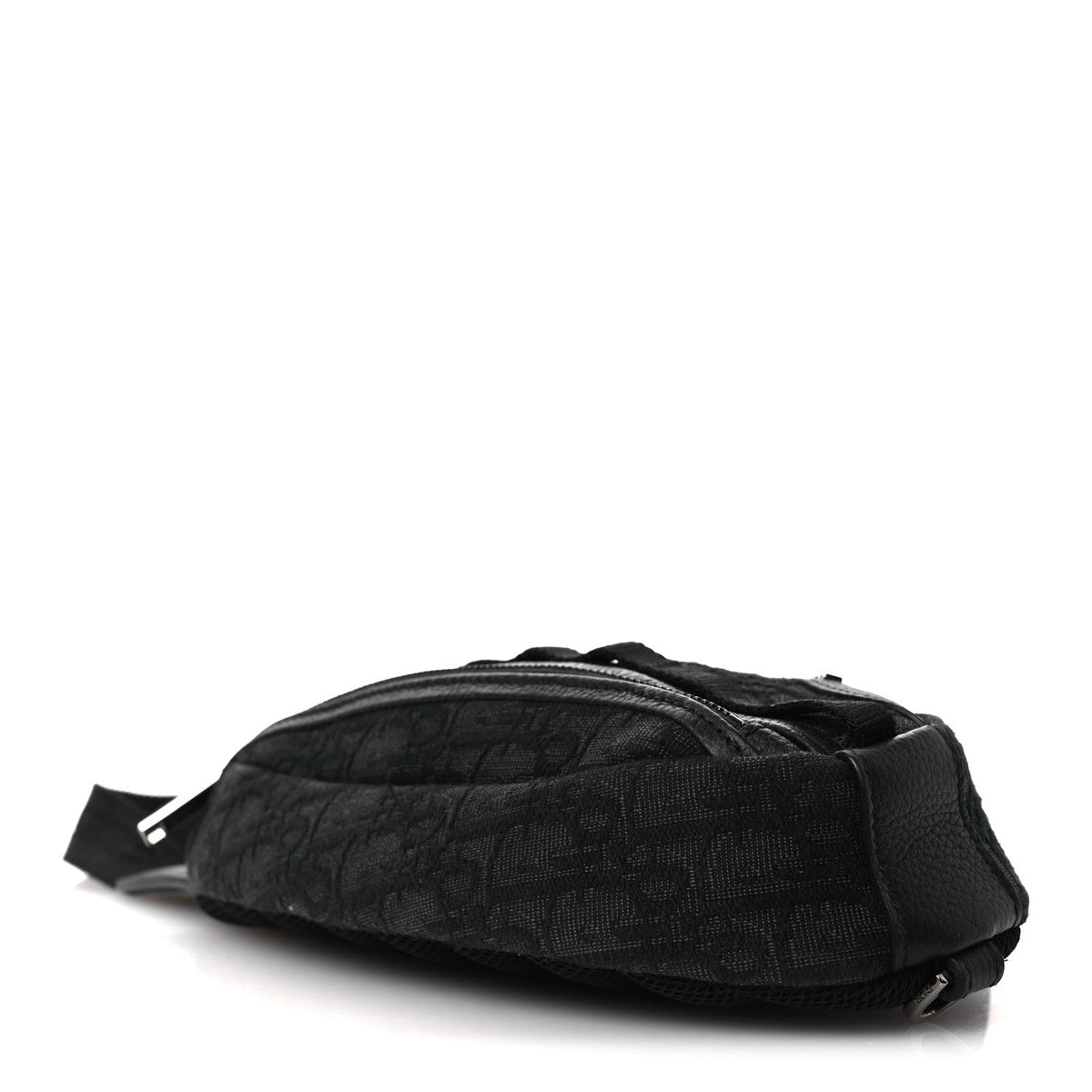 Grained Calfskin Oblique Scarab Sling Bag Black AT My store