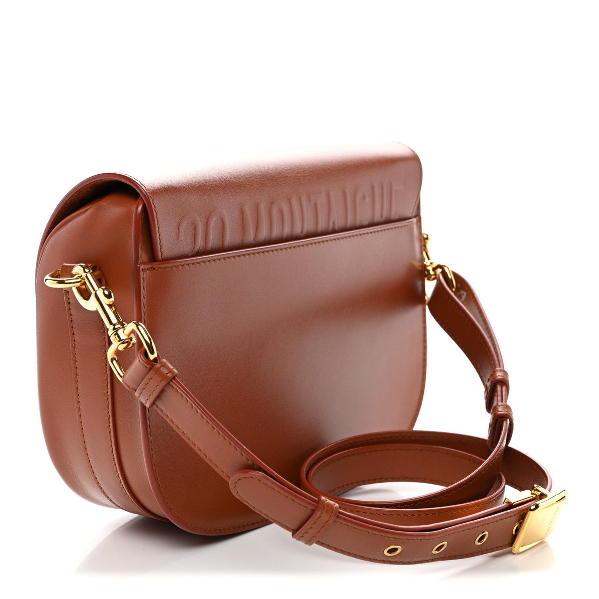 Box Calfskin Medium Bobby Flap Dark Tan AT My store