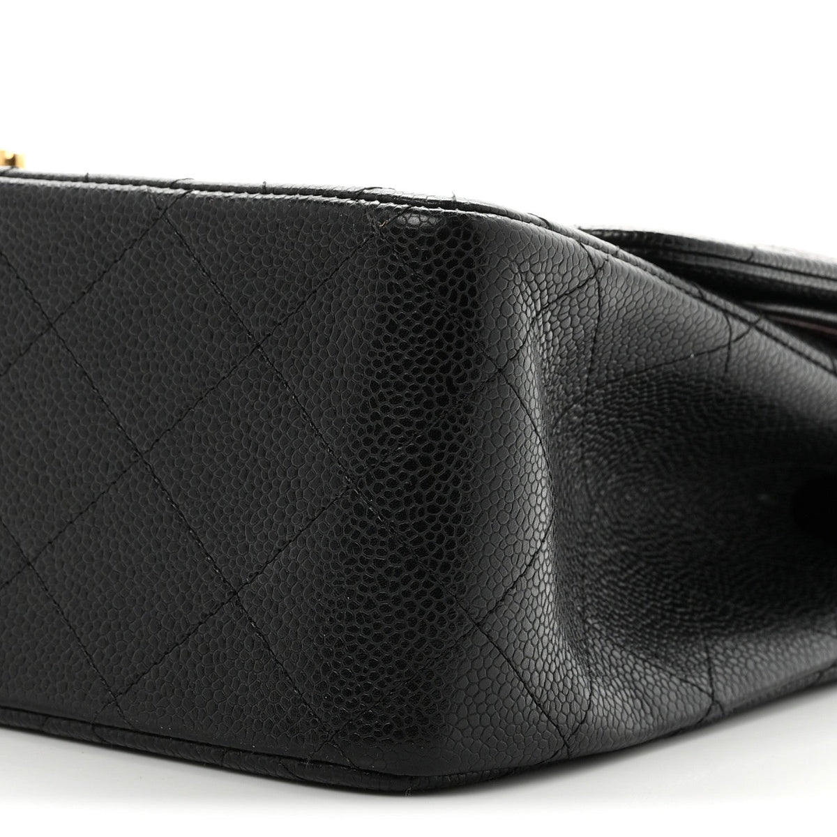 Caviar Quilted Jumbo Double Flap Black At My store