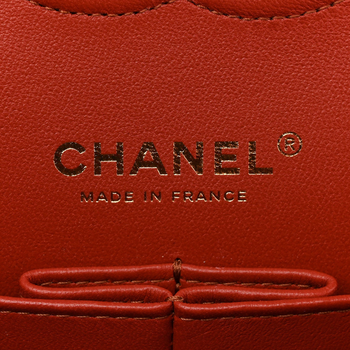 Lambskin Quilted Medium Double Flap Brown At My store