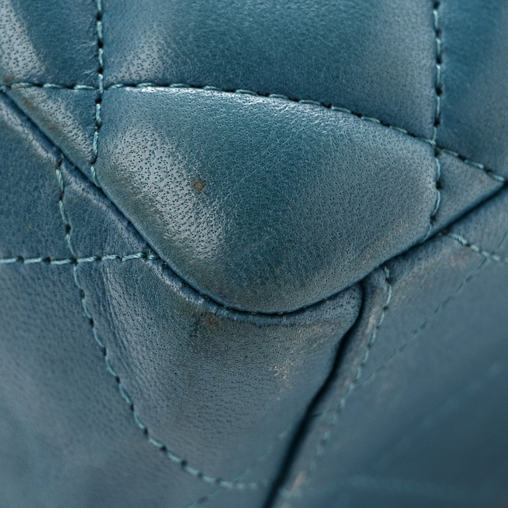 Lambskin Quilted Maxi Double Flap Turquoise At My store