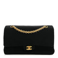 Jersey Quilted Medium Double Flap Black At My store
