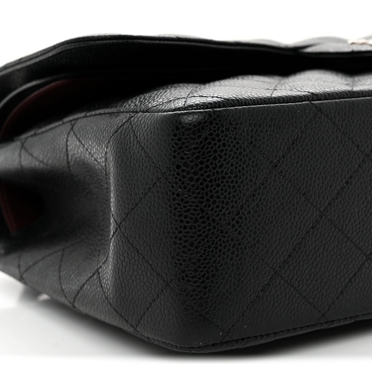 Caviar Quilted Jumbo Double Flap Black At My store