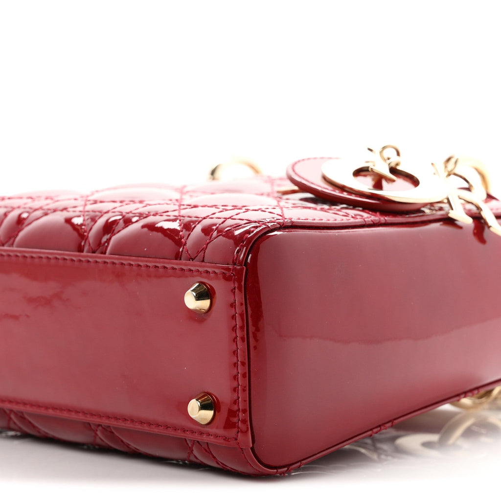 Patent Cannage Mini Lady Dior Red AT My store