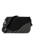 Grained Calfskin Oblique Large Saddle Messenger Black AT My store
