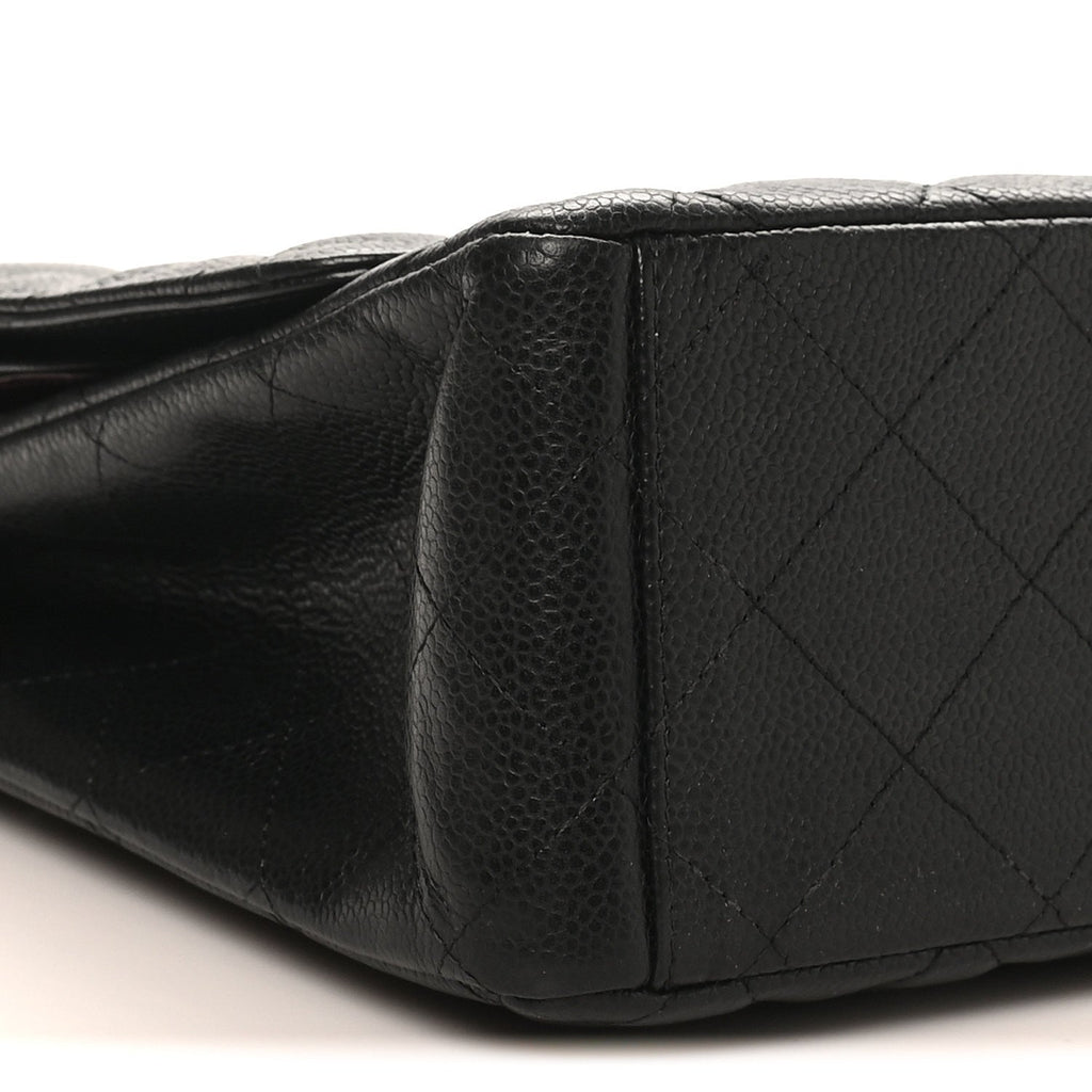 Caviar Quilted Maxi Double Flap Black At My store