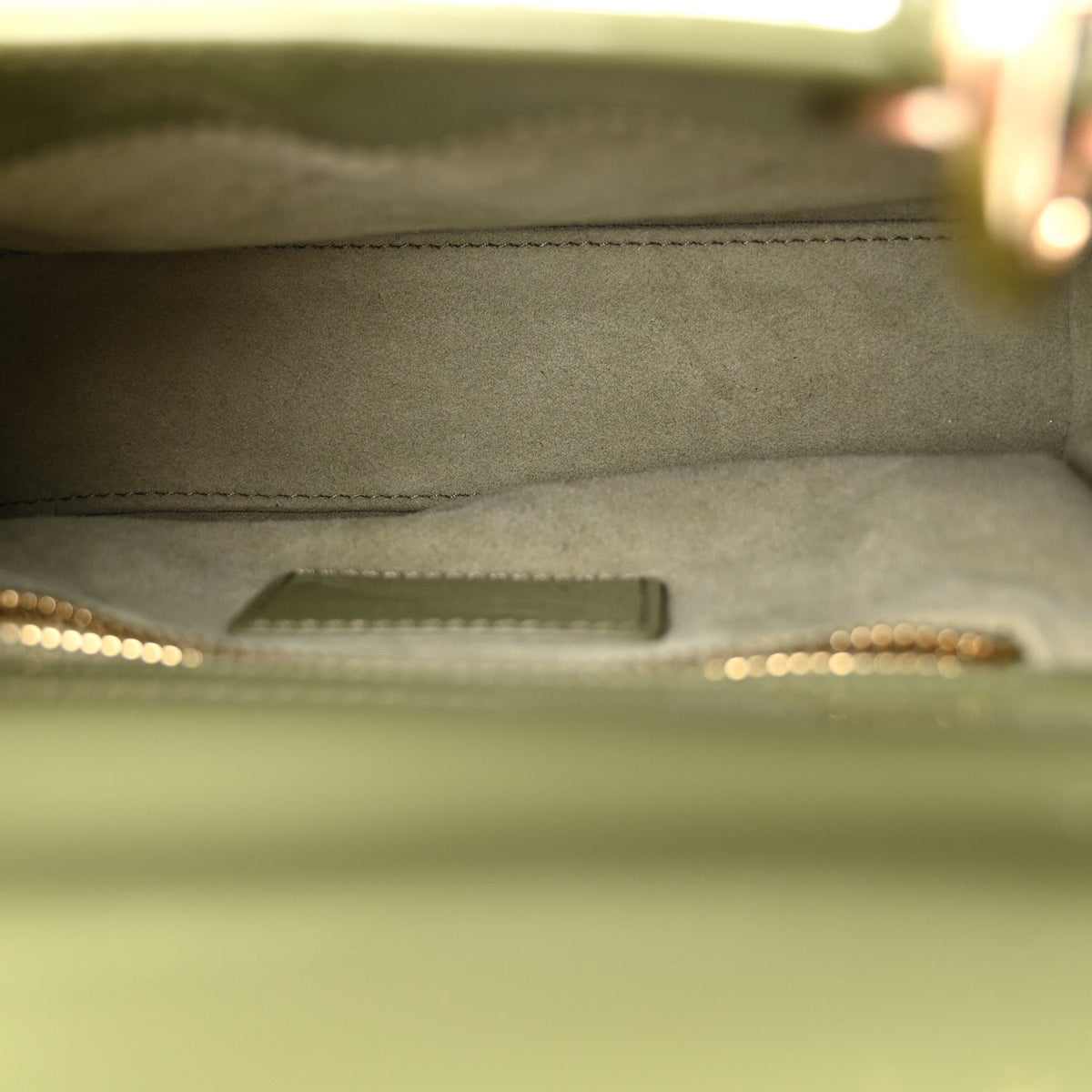 Patent Cannage Mini Lady Dior Dusty Green AT My store