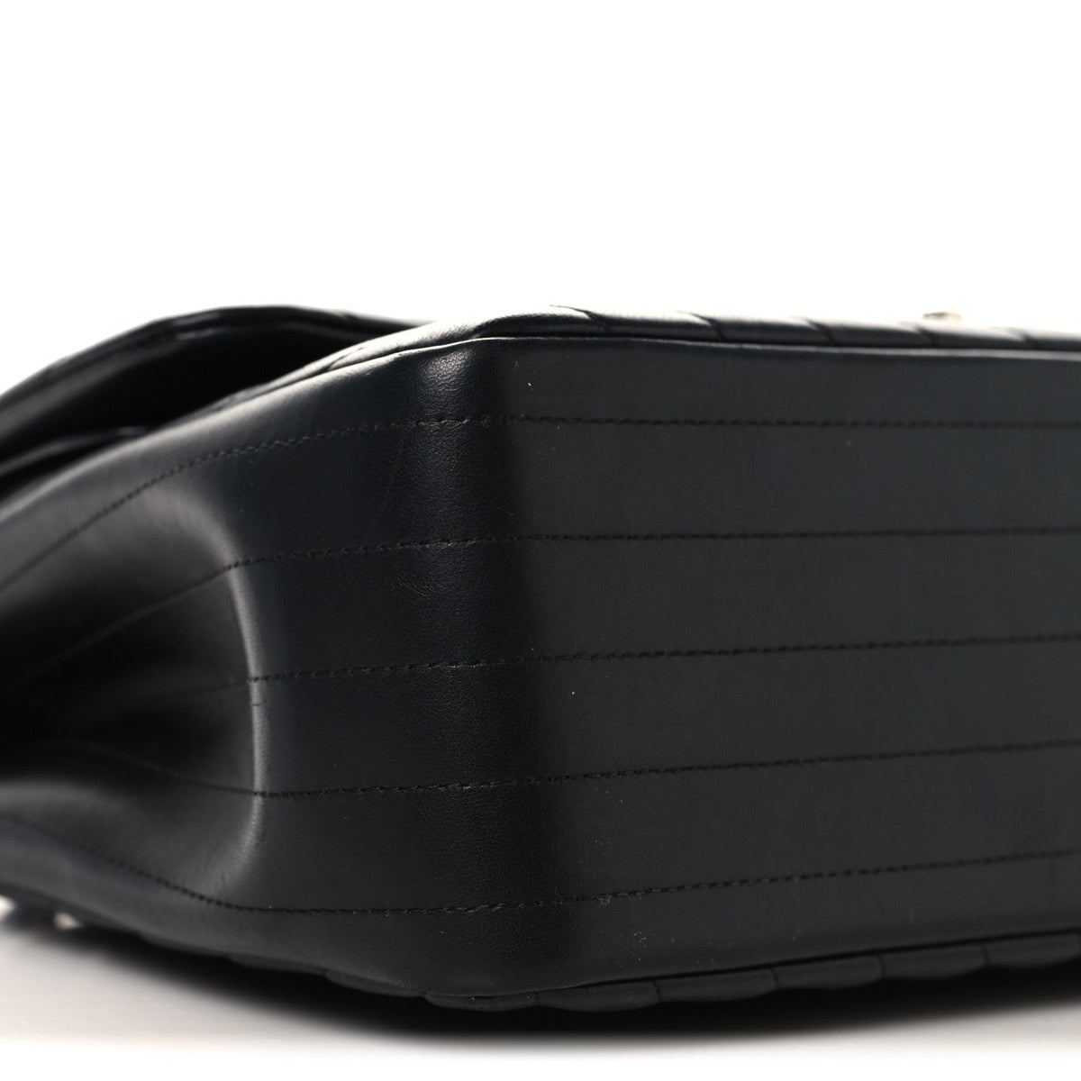 Lambskin Chevron Quilted Jumbo Double Flap Black At My store