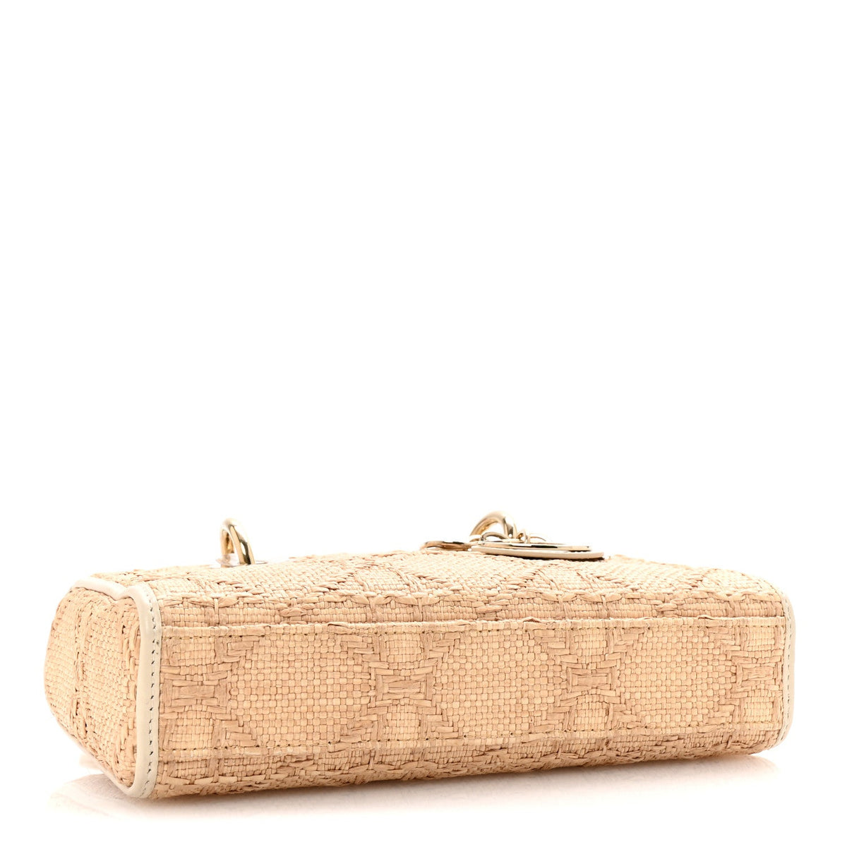 Raffia Macro Cannage Small Lady D-Joy Latte AT My store
