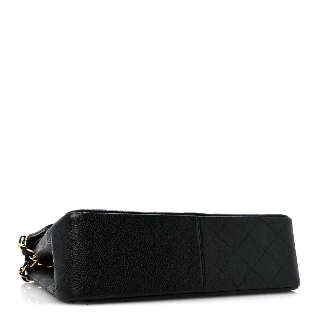Caviar Quilted Jumbo Double Flap Black At My store