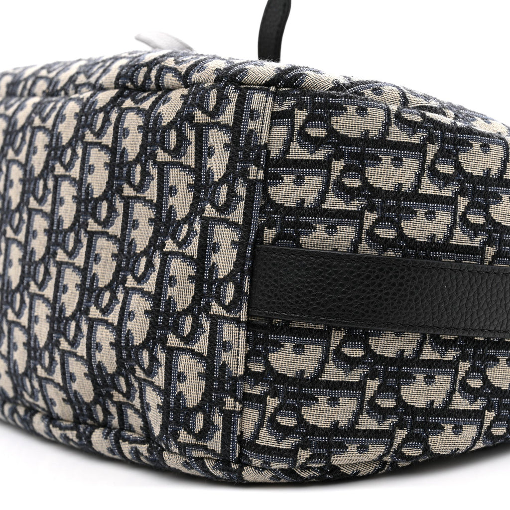 Oblique Soft Saddle Bag Beige Blue AT My store