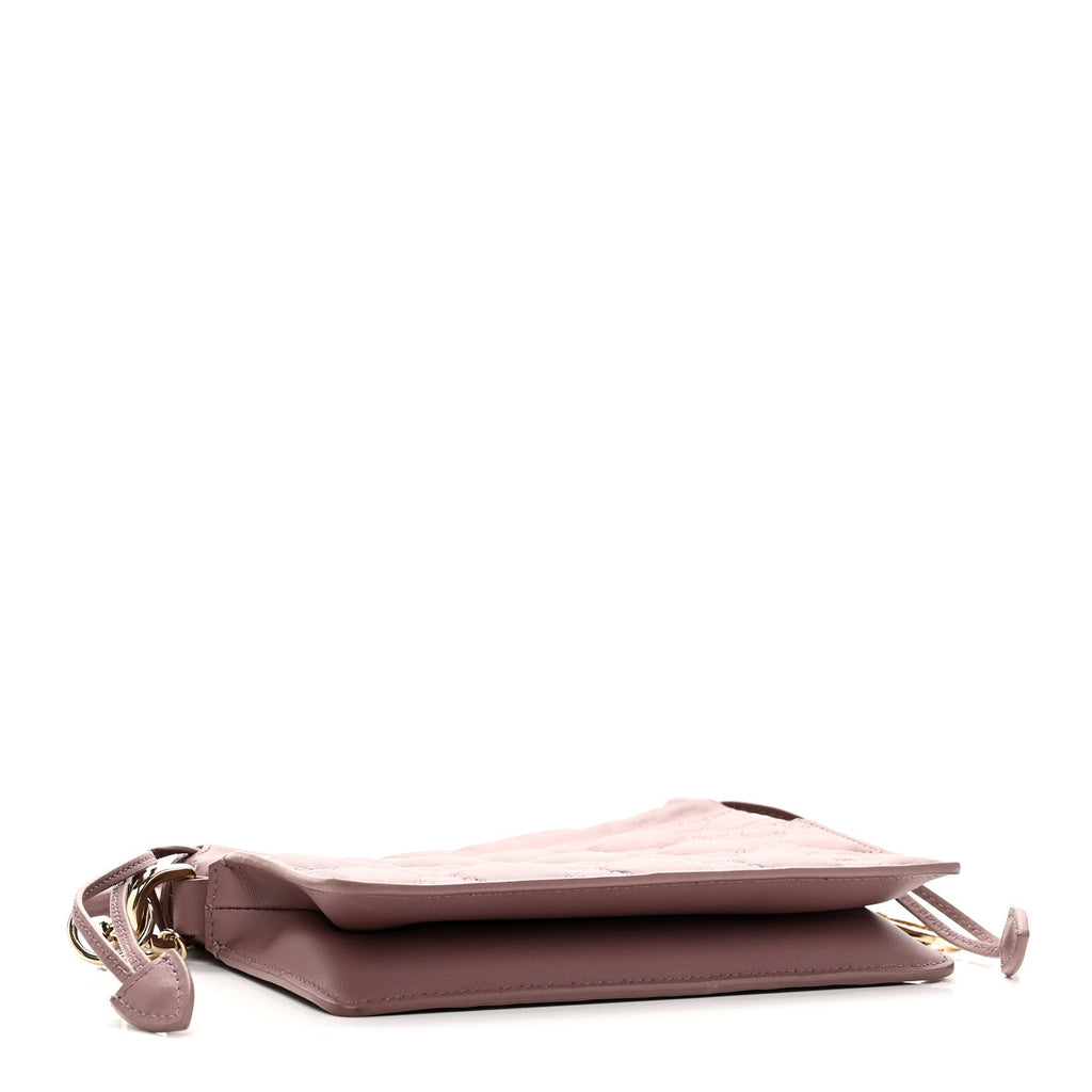 Lambskin Cannage Milly Mini Drawstring Bag Pink Peony AT My store