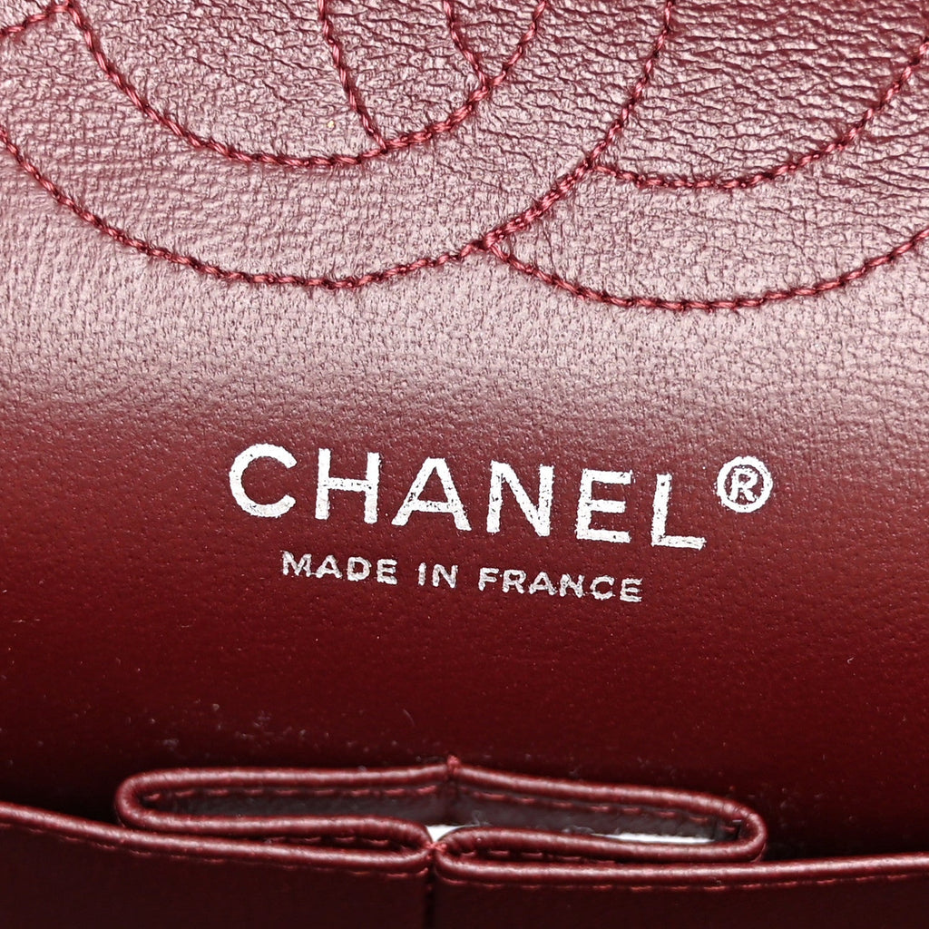 Lambskin Quilted Medium Double Flap Burgundy At My store