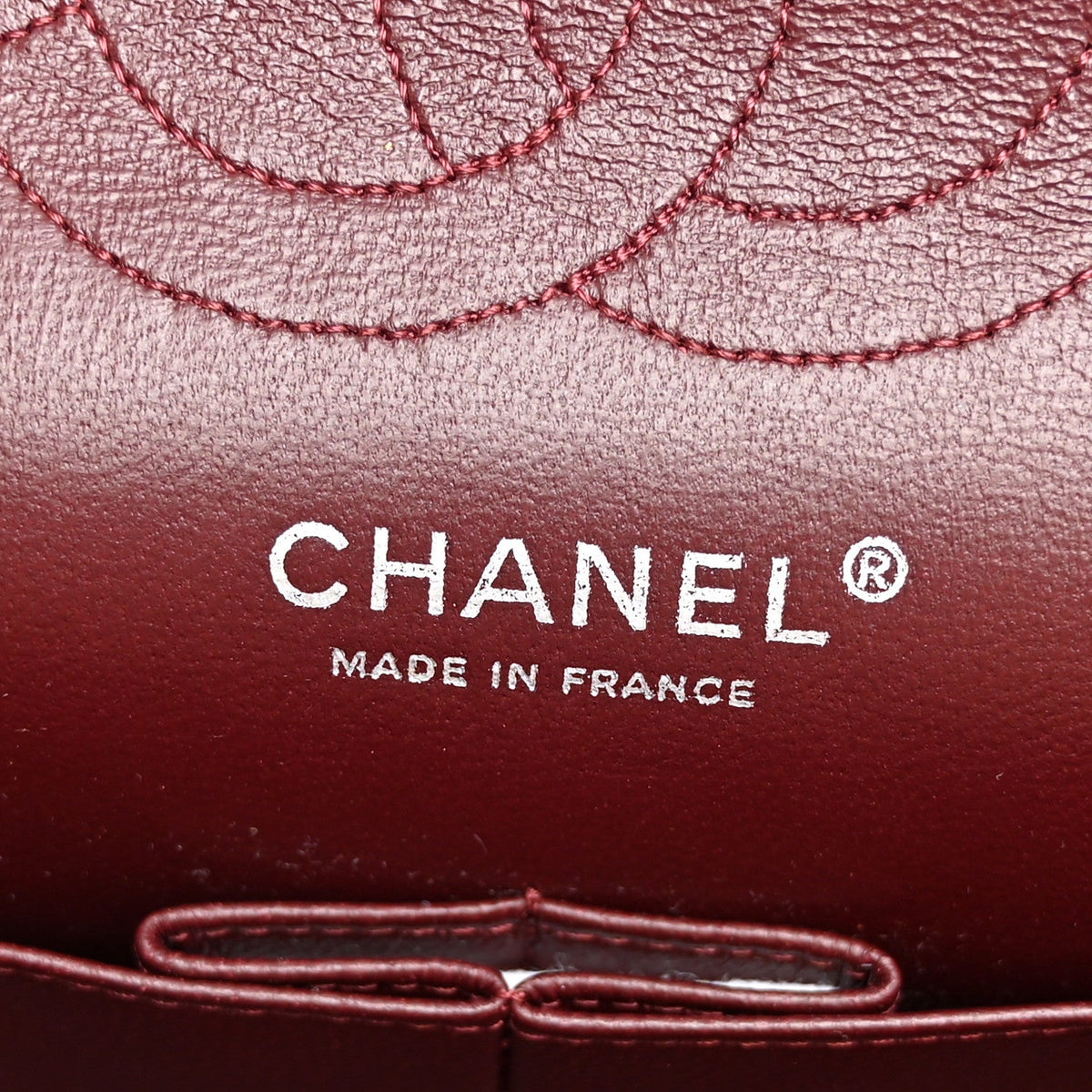 Lambskin Quilted Medium Double Flap Burgundy At My store