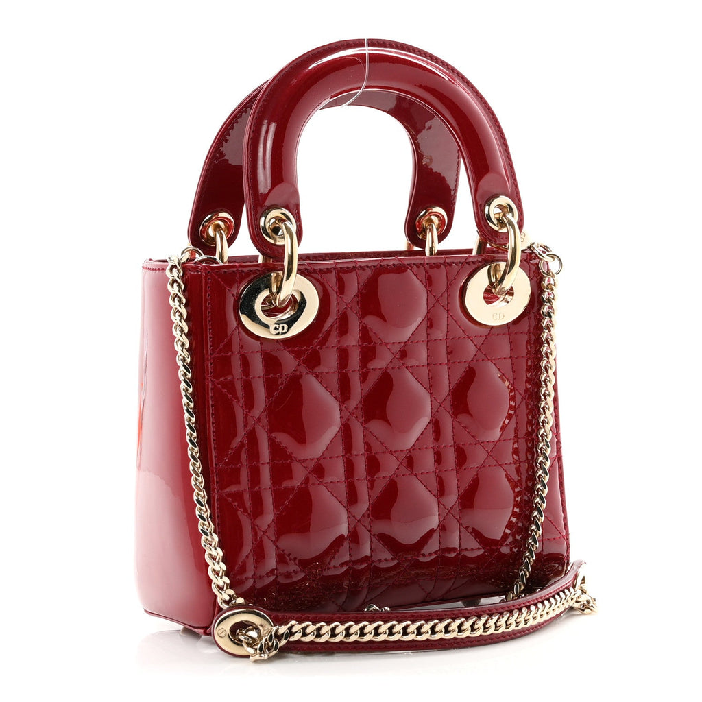 Patent Cannage Mini Lady Dior Red AT My store